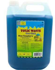 5 liter Toxic Waste Sour Blue Raspberry Slush-Konsentrat - 30 liter Ferdig Slush