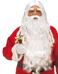 Långt Tomtehår Nisse Hår 4 Delar – Vit