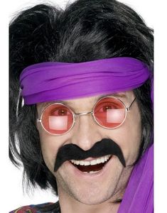 Retro Mustasch - Svart Lösmustasch