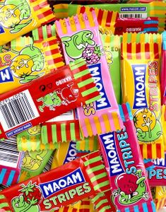 1 st Haribo Maoam Stripes Karamell 7 gram