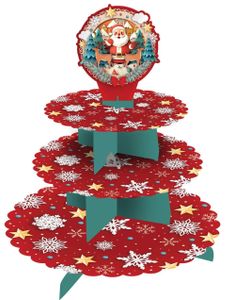 3 Etasjer Julenisse Cupcake/Kakestativ