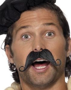 Svart Fransman Lösmustasch