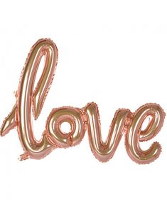 Love I Ett Ord - Rose Guldfärgad Folieballong 119 cm