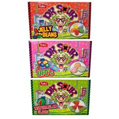 Taste Them All - Dr. Sour Surt Godis i Påse - Tre Smaker - Paketerbjudandene