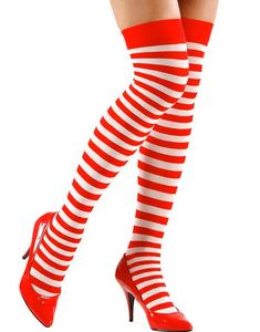 Randiga Röda & Vita Strumpor
