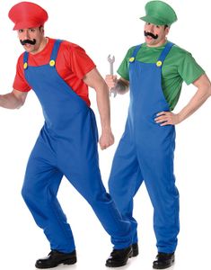 Mario och Luigi Inspirerad Parkostym Herrar