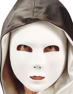 Mystisk Karaktär - Vit Halvmask