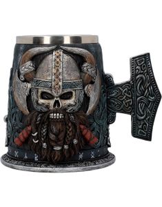 Danagäld - Stor Lyxig Mugg / Sejdel med Vikingamotiv 14 cm
