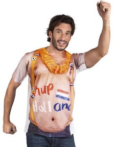 Fotorealistisk T-shirt med Mega Fotbollsfan-Tryck