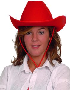 Röd Cowboyhatt med Snodd