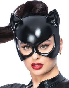 Svart Katt Øyemaske i Hardplast