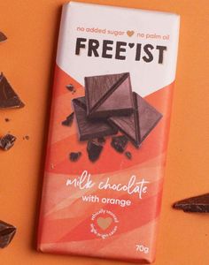 ÄT SNART PRODUKT - Free'ist Apelsinchoklad 70 gram - Utan Tillsatt Socker (03.04.2024)