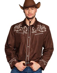 Brun Western Maskeradskjorta för Män