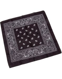Svart Paisley Bandana/Sjal
