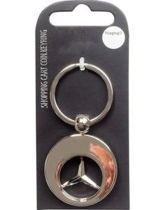 Sølvfarget Mercedes Nøkkelring