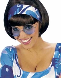 Stora Runda Hippieglasögon - Blå