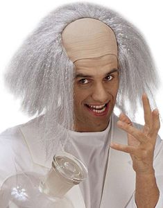 Back to the Future Inspirerad Peruk - Den Galna Professorn