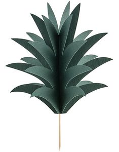 6 stk 3D Kakdekorationer 16 cm - Aloha Tropical