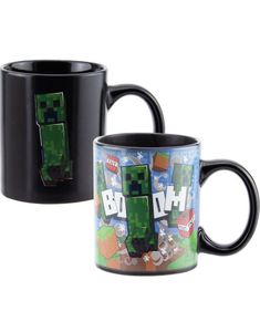 Licensierad Minecraft-bild/färgförändringsmugg med creeper-motiv 300 ml