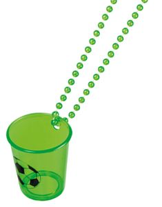 Grönt Shotglas m/Pärlkedja - Fotbollsparty
