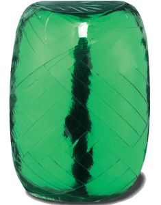 20 meter Grön Metallic Ballongsnöre / Presentband - 5 mm Bred