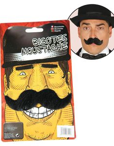 Svart Mario Lösmustasch