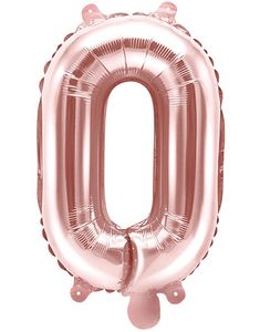 Bokstaven O - Roseguldfärgad 35 cm Folieballong