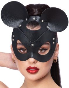 Sexy Svart Musemaske med Nagler