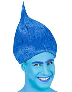 Blå Trolls-inspirerad Peruk