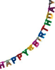 Happy Birthday - Flerfärgad Banner 145 cm