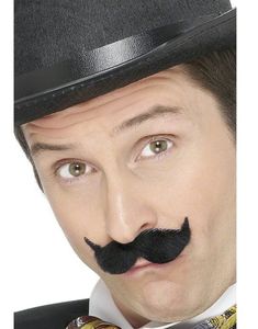 Svart 1900-tals Mustasch (Lösmustasch)