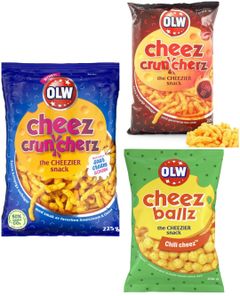 Taste Them All – OLW Cheez Snacks – Tre smaker - Paketerbjudandene