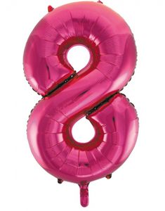 Talet 8 - Rosa JUMBO Folieballong 86 cm