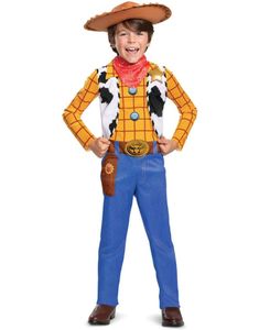 Licensierad Toy Story Woody kostym med hatt för barn