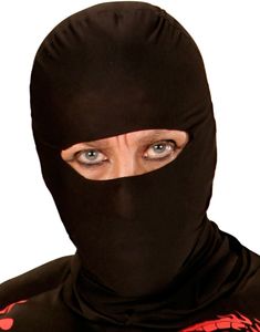 Svart Ninjamask till Vuxen