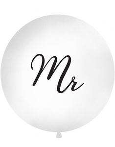 MR - Vit Rund JUMBO Ballong 1 meter