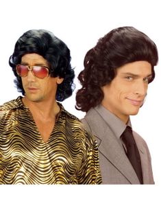 Charmören - Svart Peruk med Lockar