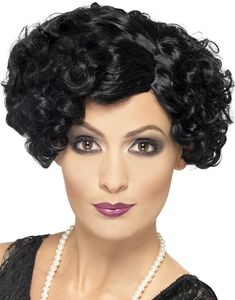 Svart 20-tals Flapperperuk
