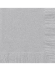 20 st Silverfärgade Servetter 33x33 cm