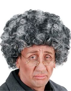 Grampa Afro - Grå Peruk