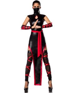 Wet-Look Komplett Ninja Damkostym