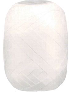 20 meter Vitt Ballongsnöre / Presentband - 5 mm Bred