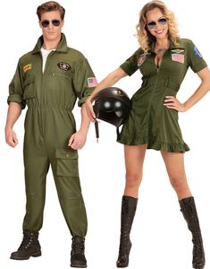 Top Gun Inspirerad Pardräkt