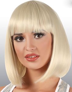 Blond Deluxe Bobperuk med Naturligt Utseende