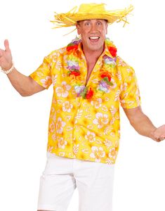 Gul Hawaii Maskeradskjorta