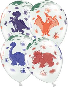 6 stk 30 cm Vita Ballonger med Dinosaurmotiv