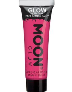 Rosa Glow in the Dark Ansikts- och Kroppsfärg 12 ml