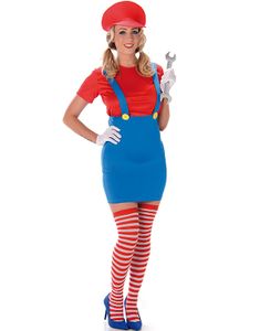 Mario Inspirerad Damkostym