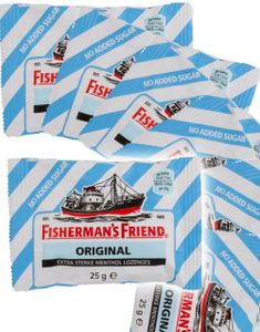 24 stk Sukkerfri Fisherman's Friend med Smak av Menthol og Eucalyptus 25 g - Hel Eske