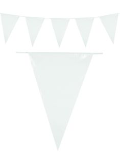 Vit Banner med Stora Vimpel Flaggor 10 meter